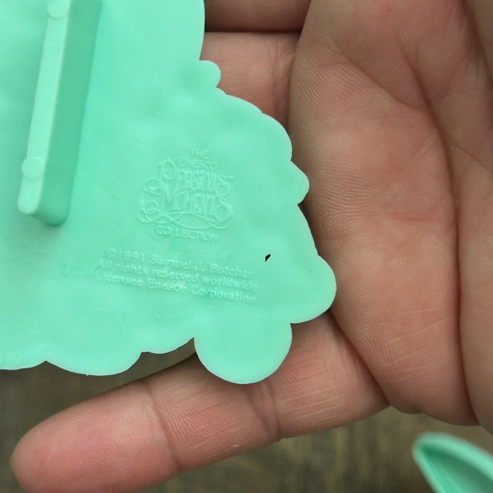 Enesco Precious Moments Christmas Cookie Cutters Vintage Teal Plastic Set of 6